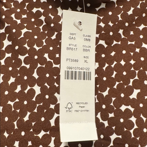 J. Crew Gwyneth Slip Skirt. Mocha Floral. Size XL. NWT - Picture 2 of 3